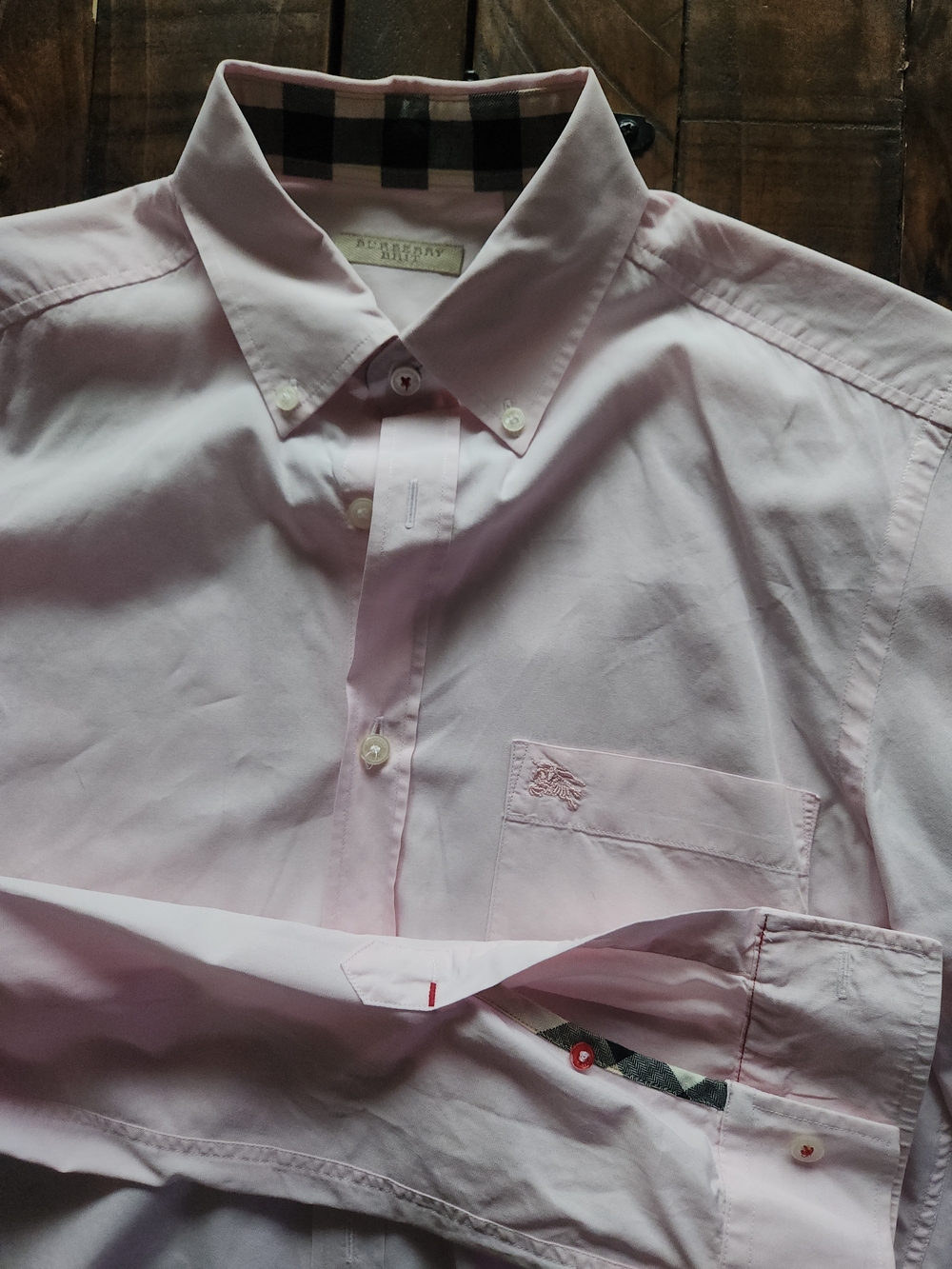 Burberry Light Pink Button-Down Dress Shirt